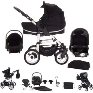 Bebebi Paris   3 in 1 Kombi Kinderwagen Set   Farbe: Phantom