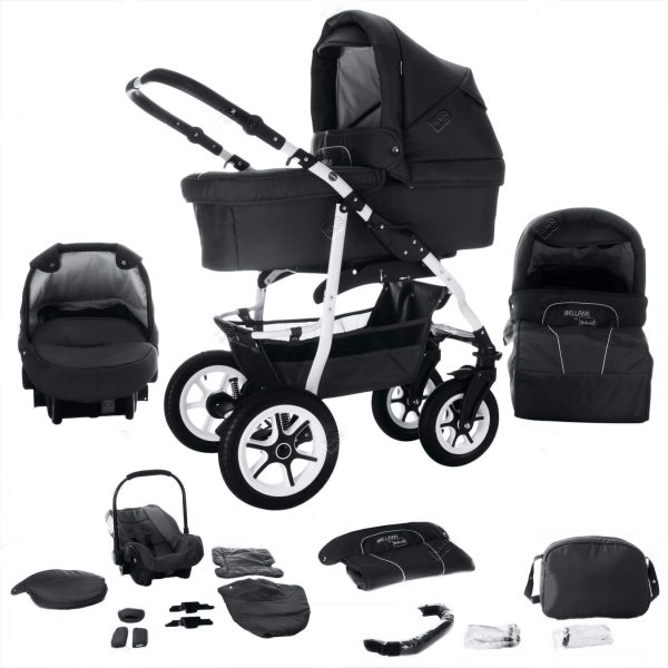 Bebebi Bellami   3 in 1 Kombi Kinderwagen Set   Luftreifen   Farbe: Bellanero