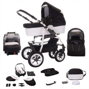 Bebebi Bellami   3 in 1 Kombi Kinderwagen Set   Luftreifen   Farbe: Bellamix