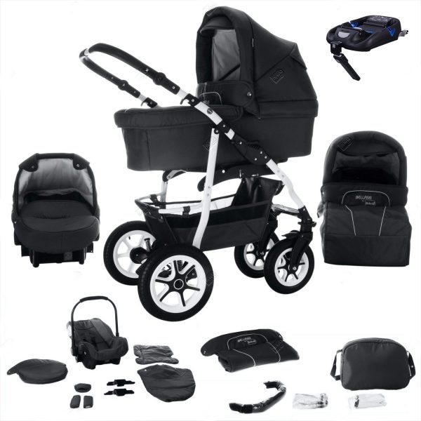 Bebebi Bellami   4 in 1 Kinderwagen Komplettset   ISOFIX Basis   Luftreifen   Farbe: Bellanero