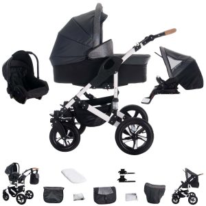 Bebebi myVARIO   3 in 1 Kombi Kinderwagen Set   Hartgummireifen   Farbe: myStar